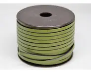 Cuir plat 5mm vert