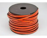 Cuir plat 5mm orange