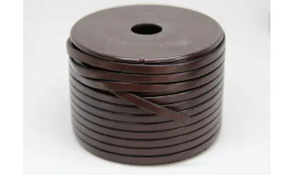 Cuir plat 5mm marron