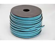 Cuir plat 5mm turquoise