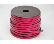 Cuir plat 5mm rose