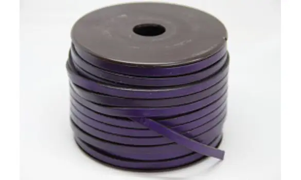 Cuir plat 5mm violet