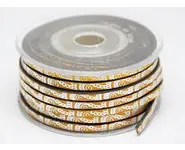 Cuir motifs 5mm jaune