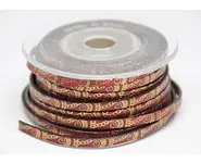 Cuir motifs 5mm rouge