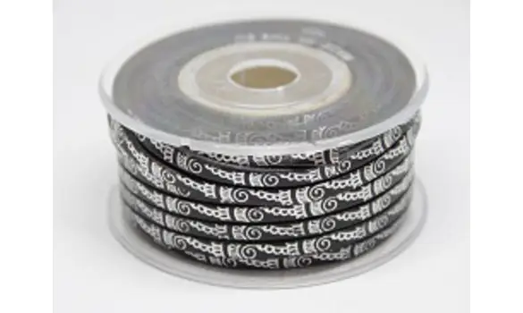 Cuir motifs 5mm noir