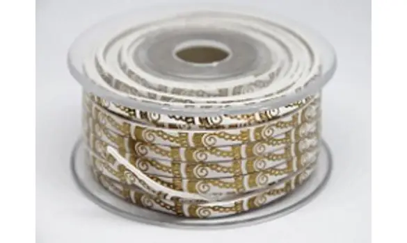 Cuir motifs 5mm blanc