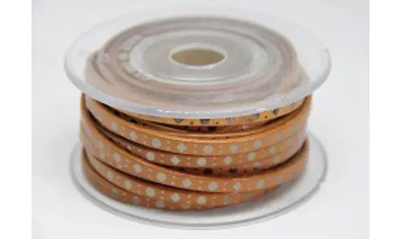 Cuir losanges 5mm camel