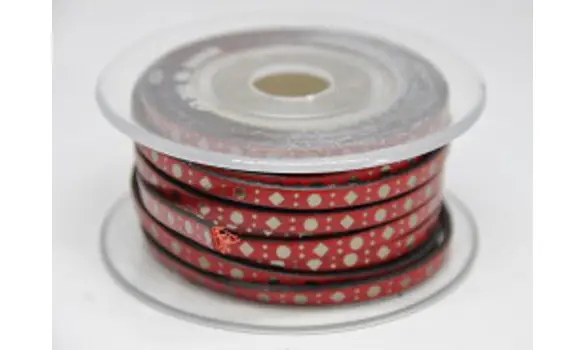 Cuir losanges 5mm rouge