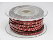 Cuir losanges 5mm rouge