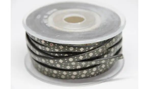 Cuir losanges 5mm kaki