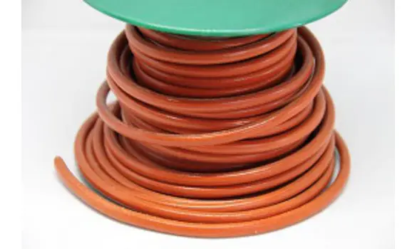 Cuir rond 5mm orange