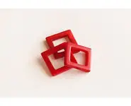 Carré évidé Rouge