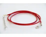 Tour de cou rouge 2mm