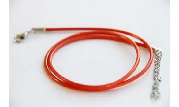 Tour de cou orange 2mm