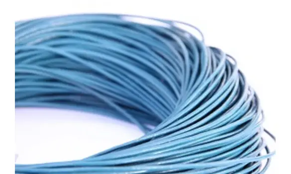 Cuir rond 1.5mm bleu