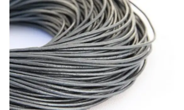 Cuir rond 2mm anthracite