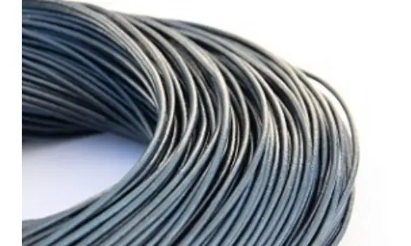 Cuir rond 2mm marine