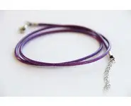 Tour de cou violet 2mm