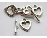 Fermoir coeur x10