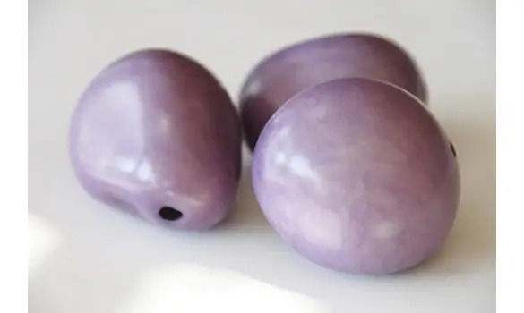 Noix de Tagua mauve