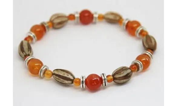 "Una" Agate orange