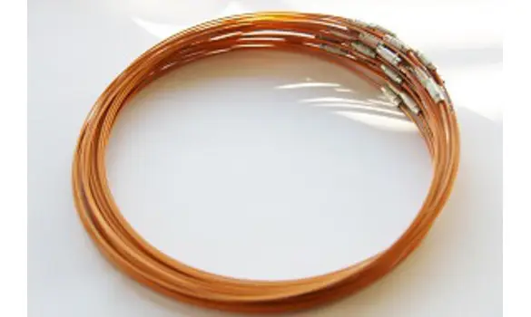 Tour de cou câblé abricot