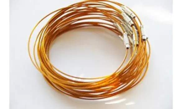 Bracelet câblé caramel