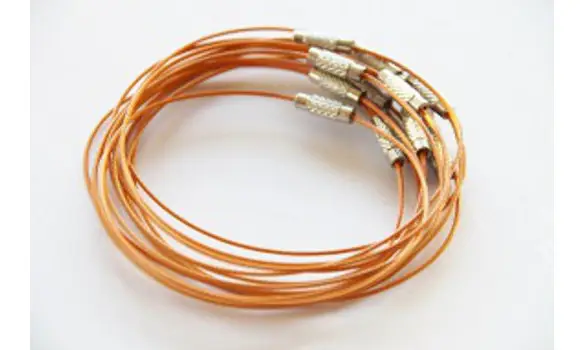 Bracelet câblé abricot