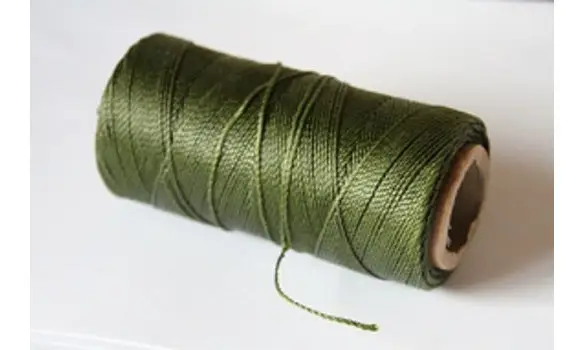 Bobine fil ciré Kaki