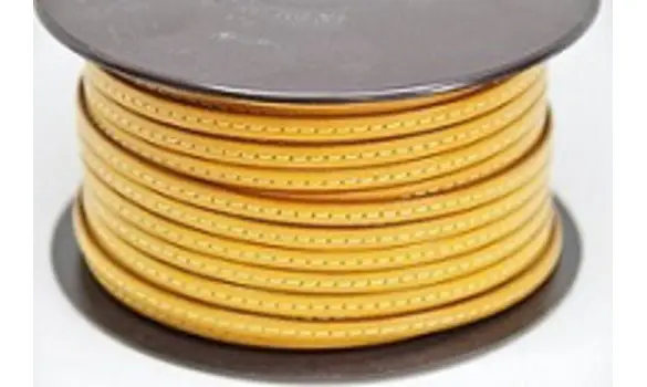 Cuir cousu 5mm jaune