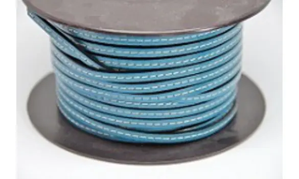 Cuir cousu 5mm bleu